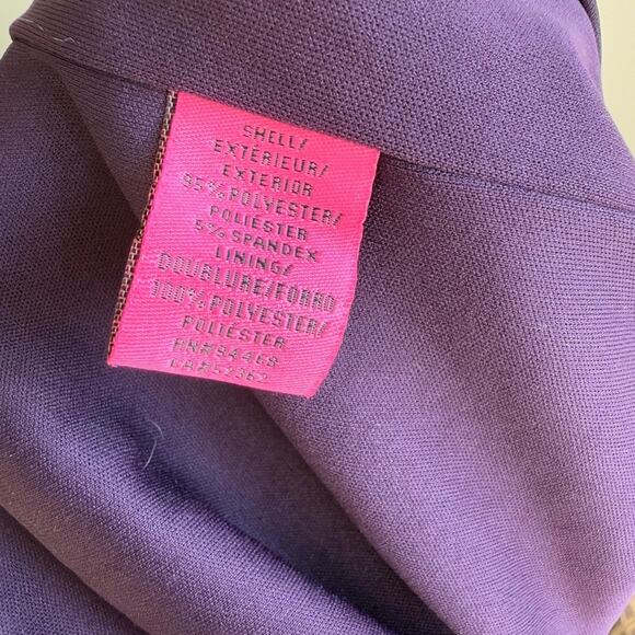 BETSEY JOHNSON PLUM PURPLE SHORT SLEEVE PROFESSIONAL MIDI DRESS SIZE 0 - Picture 7 of 8